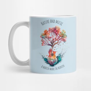 Acoustic Guitar Tree of Life |Gift for Guitar Player | Nature Guitarist | Motivational quotes Mug